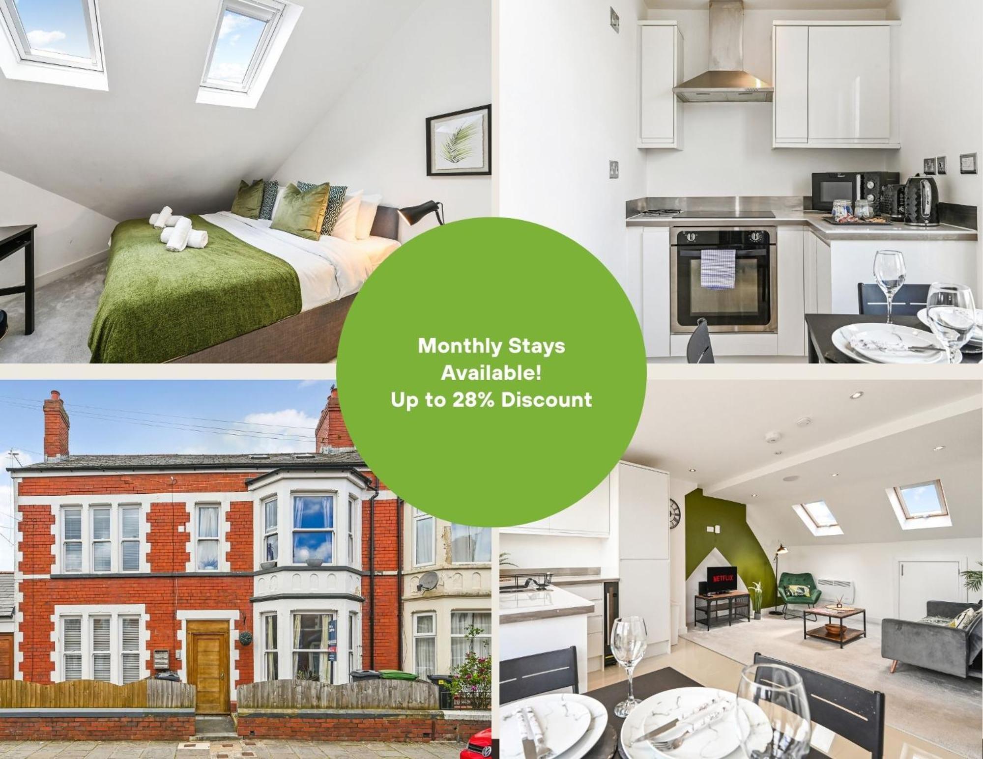 Family 1 Bed Apt Near Cardiff City Centre, Free Parking, Quiet, Secure Neighbourhood Ngoại thất bức ảnh